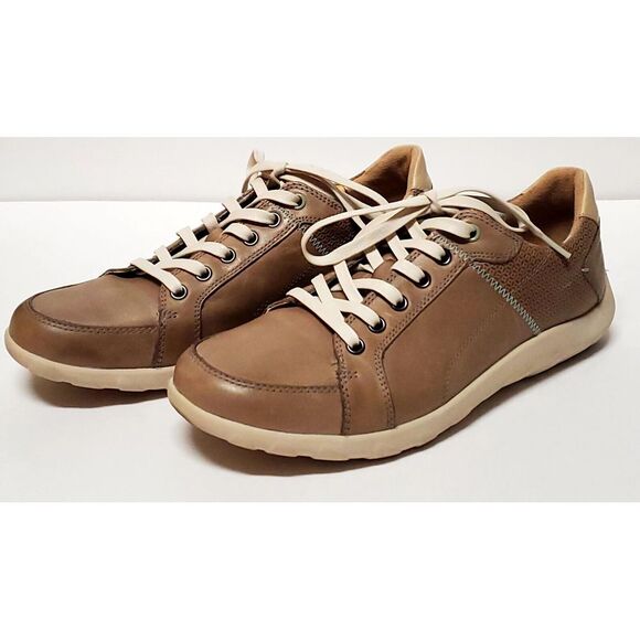 Cobb Hill Amalie Comfort Shoes WOM US11 CH9548 Taupe Leather Lace Up Sneakers - Picture 10 of 16